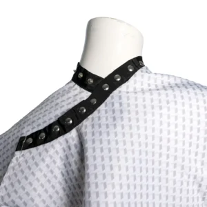 Durable XL White Gray Barber Salon Long Hair Cape - Free kid cape included!